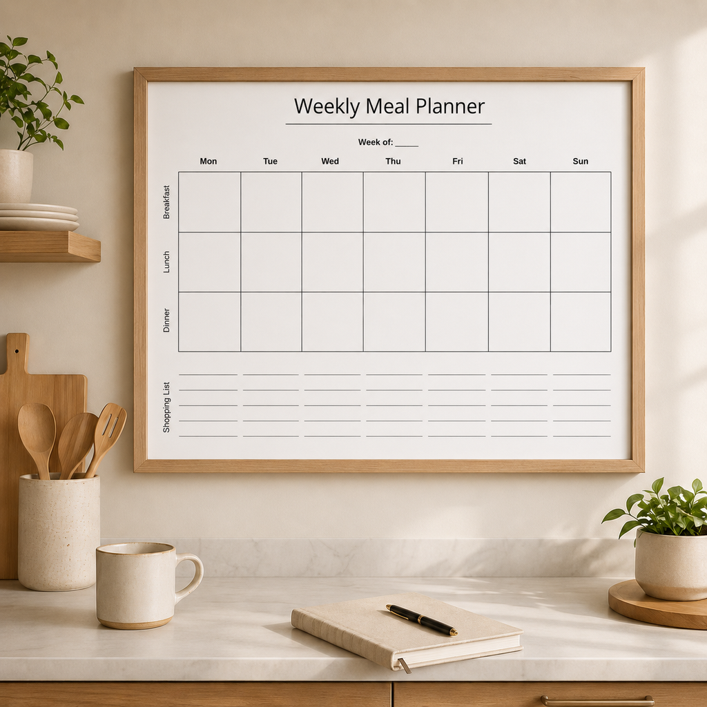 Weekly Meal Planner Printable – Simple Weekly Meal Organiser with Shopping List